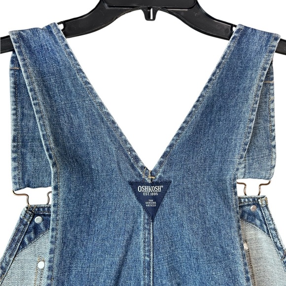 Oshkosh B'Gosh Overalls Bibs 36 Medium Wash Carpenter Farm Ranch Grunge - Picture 5 of 12